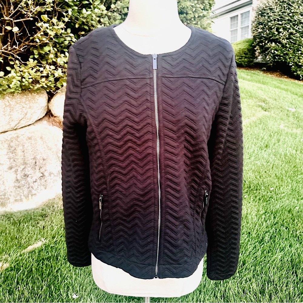 Calvin Klein Black Front Zip Jacket